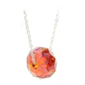 Bianca Stone Swarovski Crystal Briolette Charm Necklace